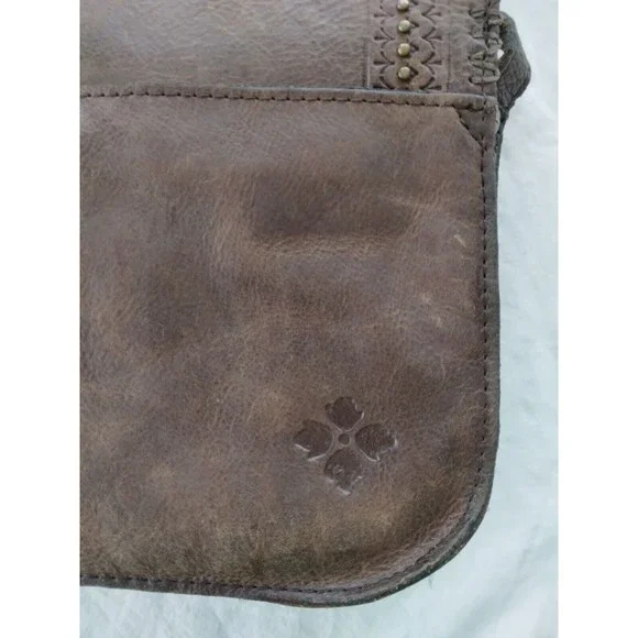 PATRICIA NASH BEAUMONT  Brown Leather Crossbody Purse Messenger Bag Tassel - Picture 9 of 9